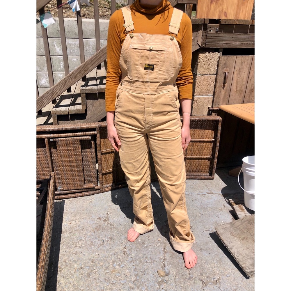 Vintage Dee Cee tan corduroy overalls